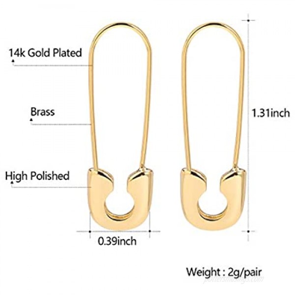 Safety Pin Hoop Earrings Minimalist Cartilage Earrings Personalized Jewelry Gift for Women