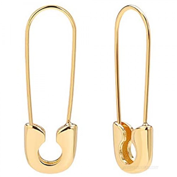 Safety Pin Hoop Earrings Minimalist Cartilage Earrings Personalized Jewelry Gift for Women
