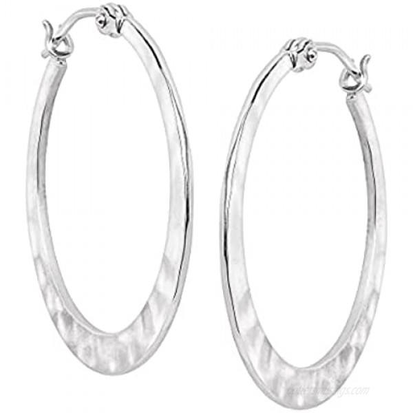 Silpada 'Full Circle' Hammered Hoop Earrings in Sterling Silver