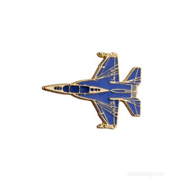 A N KINGPiiN Blue Fighter Jet Aircraft Lapel Pin Badge Gift Party Shirt Collar Costume Pin Accessories for Men Brooch