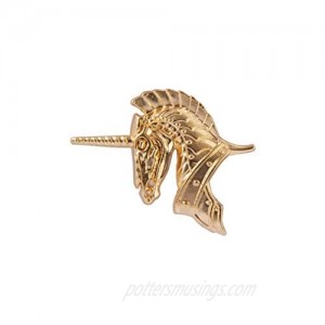 A N KINGPiiN Gold Unicorn Lapel Pin Badge Gift Party Shirt Collar Costume Pin Accessories for Men Brooch