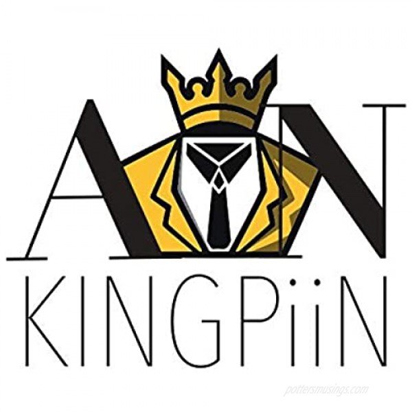 A N KINGPiiN Lapel Pin for Men Enamel and Set of Hanging Chain Detailing Formal Brooch Suit Stud Shirt Studs Men's Accessories
