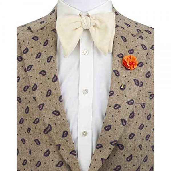 AN KINGPiiN Lapel Pin for Men Suit Handmade Bunch Flower Brooch Suit Stud Shirt Studs Men's Accessories (Peach)