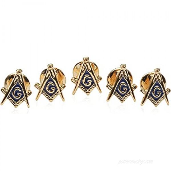 Cuff-Daddy Freemason Masonic Stud Set with 5 Studs