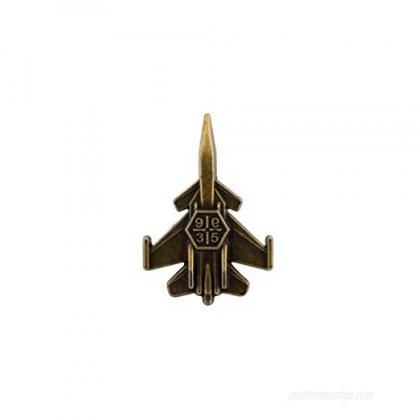 Knighthood Fighter Jet Aircraft Airplane Bronze Lapel Pin Badge Coat Suit Wedding Gift Party Shirt Collar Accessories Brooch for Men