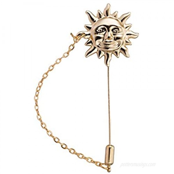 Knighthood Gold Sun with Hanging Tassel Lapel Pin/Brooch/Shirt Stud Lapel Pin