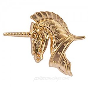 Knighthood Gold Unicorn Lapel Pin Badge Coat Suit Jacket Wedding Gift Party Shirt Collar Accessories Brooch