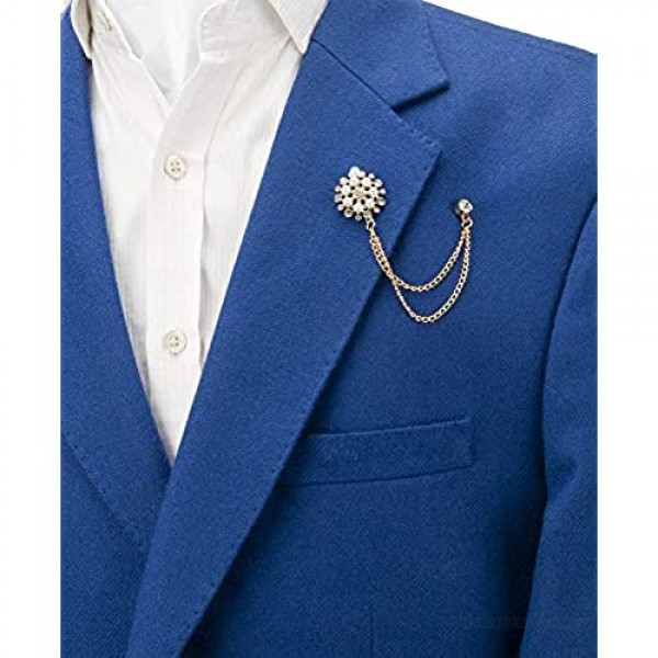 Knighthood Pearl Star Swarovski Sunshine Lapel Pin Badge Coat Suit Wedding Gift Party Shirt Collar Accessories Brooch for Men