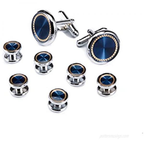 Ujoy Men's Jewelry Cufflinks and Studs for Tuxedo Shirts for Weddings Business Dinner