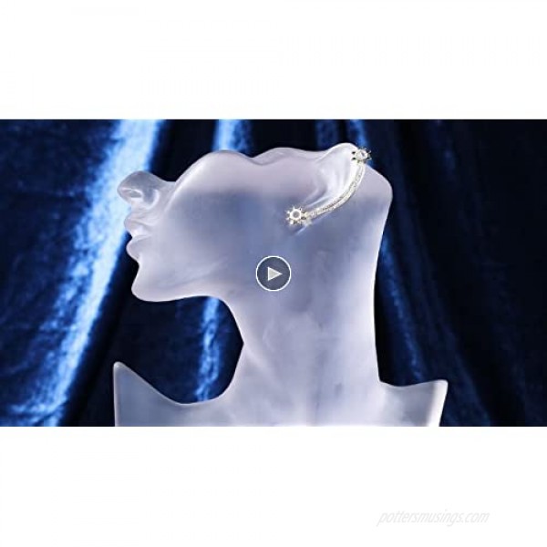 Buleens Sterling Silver Earrings Earring Jackets Diamond for Women