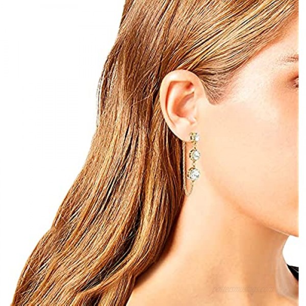 Stone Front-Back Earrings