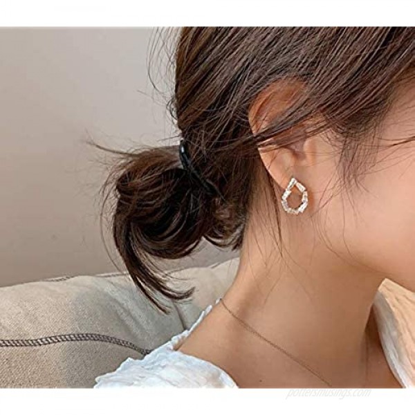 Women Casual Earrings - Water Drop Earring Jacket Stud Earring/Plated 925 Sterling Silver