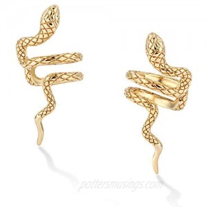 Dainty Hoop Ear Cuff 14K Gold Plated Cross Stripe Open Wrap Hoop Cubic Zirconia Huggie Clip-on Cartilage Earrings Stud for Women