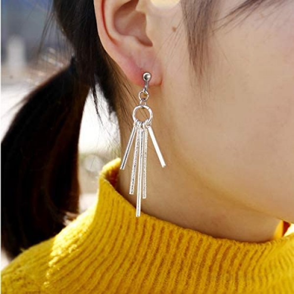 15 Pairs Wholesale Clip on Earrings for Women Fashion-Celtic Knot Earrings Long Bar Earrings Tear Drop Earrings Clip on Hoop Earrings for Women-Clipon Earrings for Women and Teen Girls