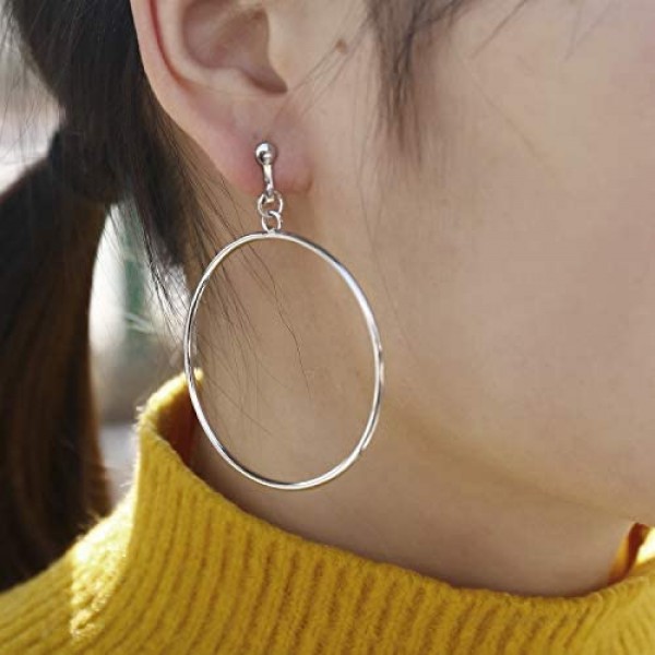 15 Pairs Wholesale Clip on Earrings for Women Fashion-Celtic Knot Earrings Long Bar Earrings Tear Drop Earrings Clip on Hoop Earrings for Women-Clipon Earrings for Women and Teen Girls