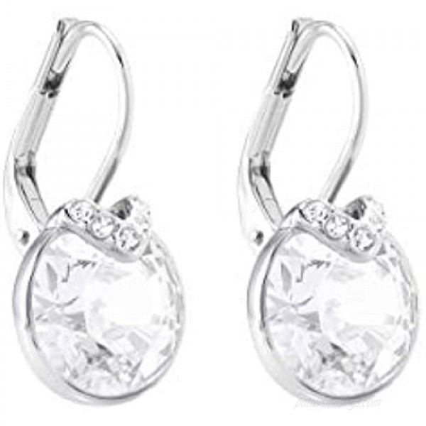 SWAROVSKI Women's Bella V Earrings Collection Gray Crystals Pink Crystals Clear Crystals