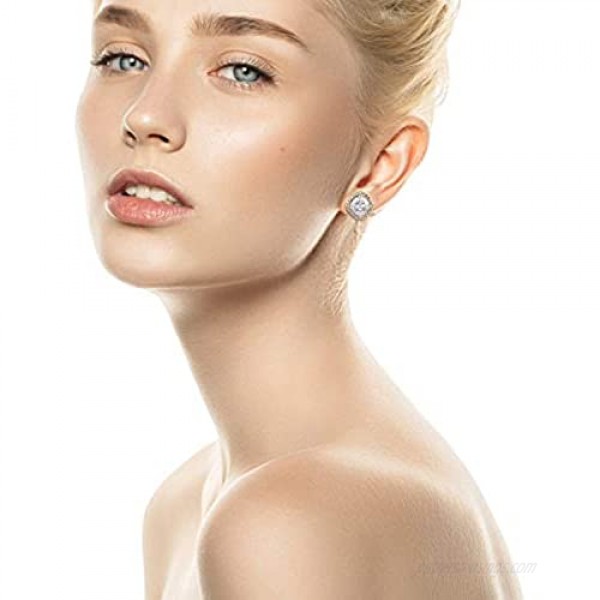 Yoursfs Austrain Crystal Clip on Earrings for Women Fashion 18k Gold Plated Rhinestone Clipon Earrings Non Pierced Ears for women