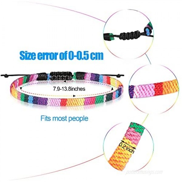 6 Pieces Adjustable Boho Surfer Anklet Boho Thin Rope Anklet Unisex Handmade Beach Anklet Boho Colorful Ankle Bracelet Bohemia Anklet Ankle Chain Jewelry Festival Accessories