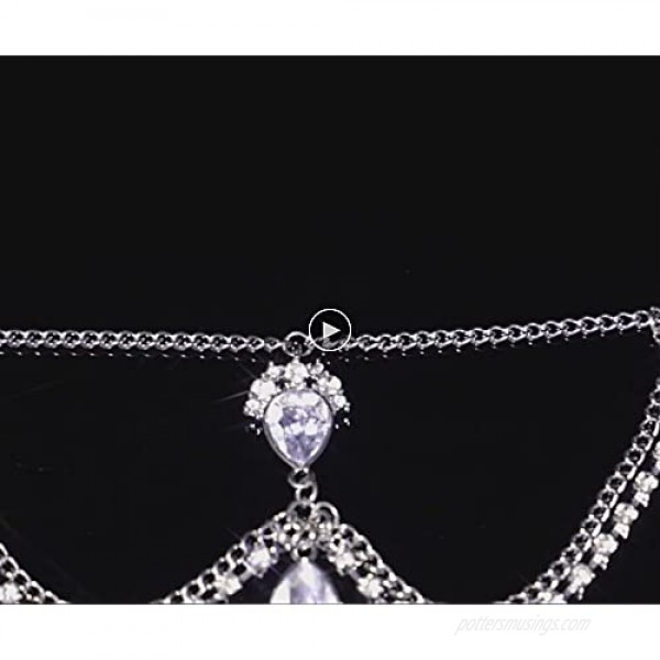Bienvenu 2pcs Crystal Anklets for Beach Barefoot Sandals Wedding Vacation