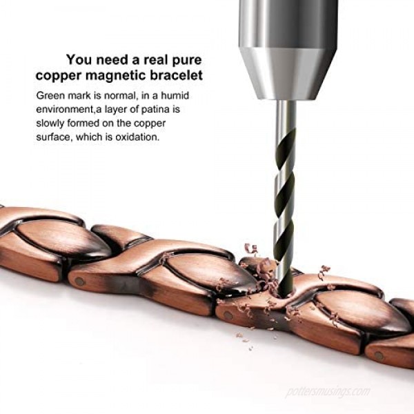 Feraco Magnetic Copper Anklets for Women Arthritis Pain Relief 99.99% Pure Copper Anklet Bracelet with Strong Magnets for Feet & Ankles