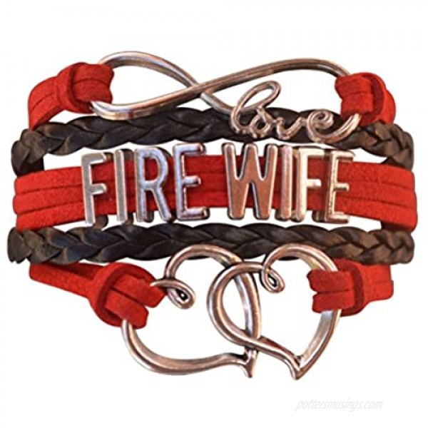 Firefighters Wife Gift Fire Wife Bracelet Proud Firefighters Wife Charm Bracelet - Makes Perfect Wife Gifts