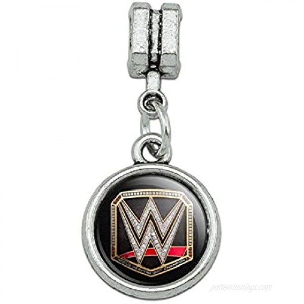 GRAPHICS & MORE WWE World Heavyweight Champion Title Logo Italian European Style Bracelet Charm Bead