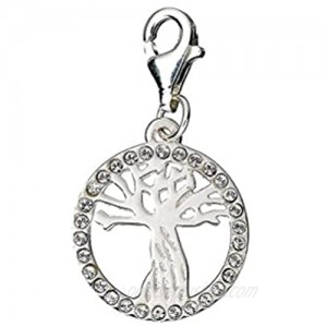 Harry Potter Sterling Silver Whomping Willow Charm Embellished with Swarovski Crystals