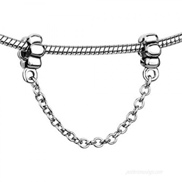 JewelryHouse Flowers Chain Link Charm for Bracelets
