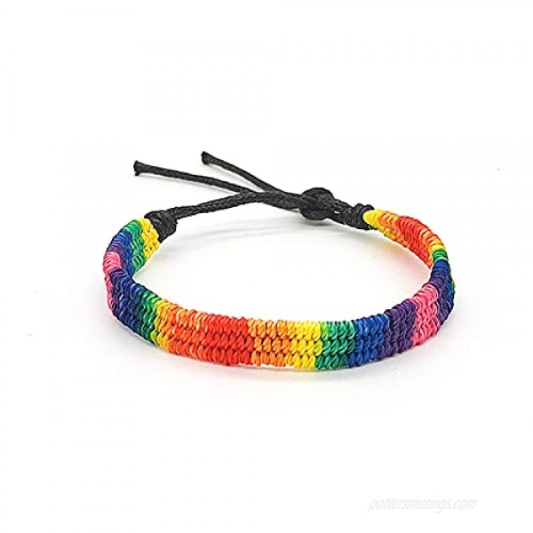 LGBTQ Rainbow Flag with Gay Pride Stuff Bracelet Anklet Accessories for Women & Men