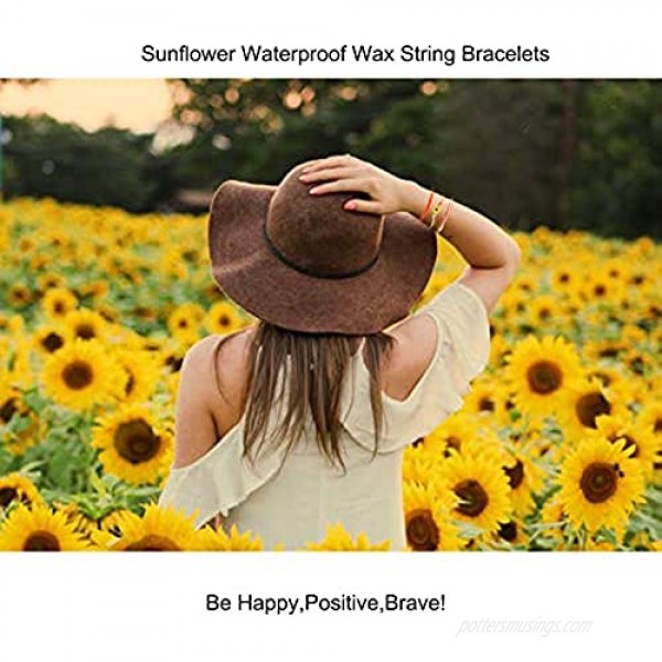 Summer Beach Sunflower Bracelets for Teen Girls Handmade Waterproof Adjustable Braided Rope Anklets Women Boho Anklet Jewelry Gifts