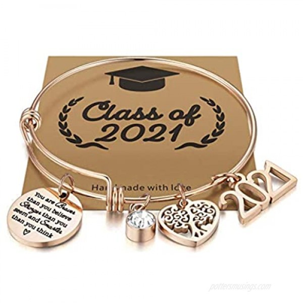 Haoze Graduation Gifts for Her 2021 College High School Graduation Gifts She Believed She Could So She Did Inspirational Graduation Bracelet for Sister Best Friends