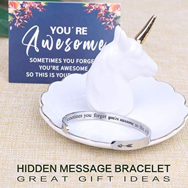 Hidden Message Bracelet - Meaningful Gifts for Women Best Friend Unique Birthday Gifts Come with Gift Box