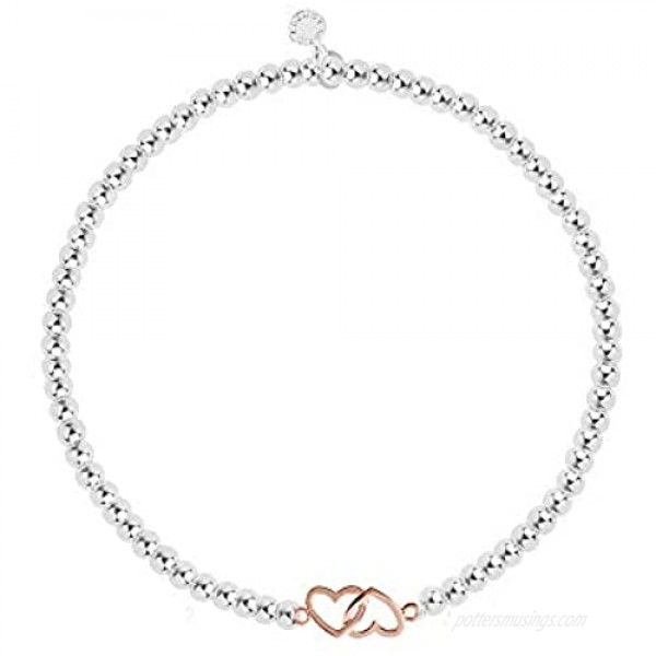 Katie Loxton A Little Beautiful Friend Silver Women's Stretch Adjustable Charm Bangle Bracelet
