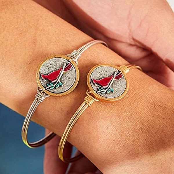 Luca + Danni | Red Cardinal Bangle Bracelet For Women Made in USA