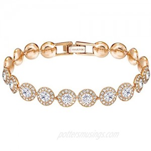 SWAROVSKI Women's Angelic Jewelry Collection Rose Gold Tone Finish Clear Crystals