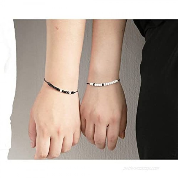 Grey Camle Friendship Bracelet for Best Friends Couple Family Adjustable Waterproof Handmade Cord Relationship Bracelets for 2