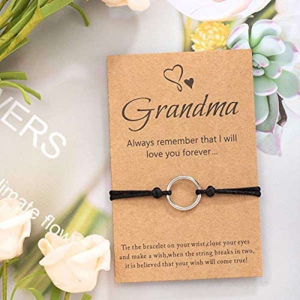 Tarsus Best Grandma Nana Wish Bracelets Birthday Jewelry Gift for Women