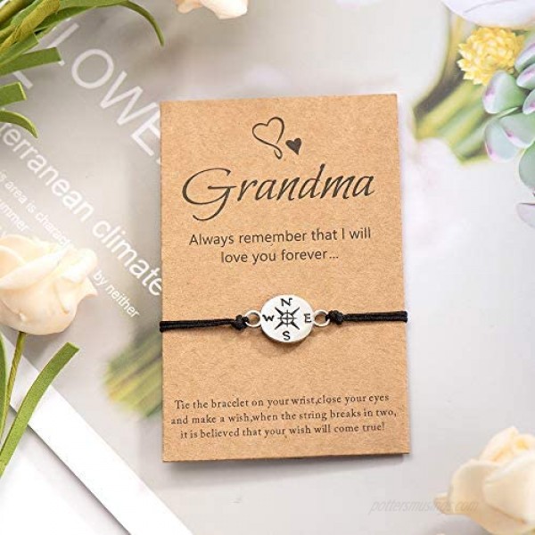 Tarsus Best Grandma Wish Bracelets Birthday Jewelry Gift for Women