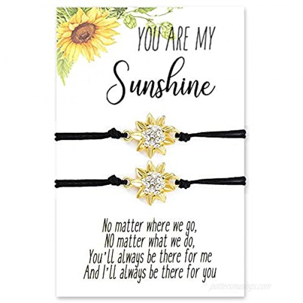 Tarsus You are My Sunshine Sunflowers Bracelet/Earrings Sunflower Jewelry Gifts for Women & Girls