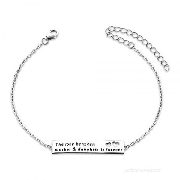 925 Love Charm Mom Bracelets for Women Sterling Silver Link Chain Gift