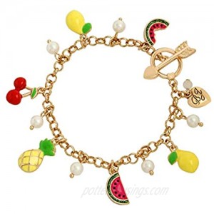 Betsey Johnson Fruit Charm Bracelet