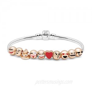 Emojem Charm Bracelet | 18K Gold Plated | Emoji Jewelry | Womens Bracelet Gift