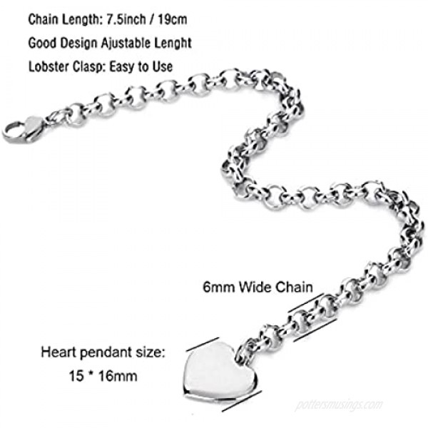 Lcherry Birthday Gifts Bracelet Heart Charm Alphabet Bracelet Gifts for Women Girl 11st 12th 13th 14th 15th 16th 17th 18th 19th 20th 21th 25th 30th