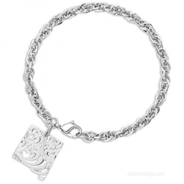 Montana Silversmiths I Heart State Charm Bracelet Made in The USA