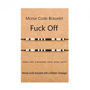 Morse Code Bracelets Best Friend Friendship Relationship Bracelet Unique Jewelry Gift for Men Women Boys Girls