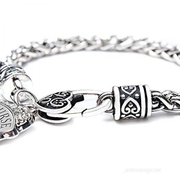 “Nurse” Charm Bracelets | Adorable Nurse Heart Bracelet | Best Hearts Bracelet for Woman