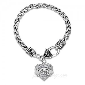 “Nurse” Charm Bracelets | Adorable Nurse Heart Bracelet | Best Hearts Bracelet for Woman
