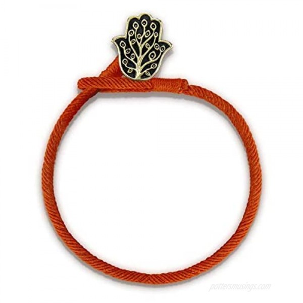 Positive Protection Hamsa Charm Red String Bracelet