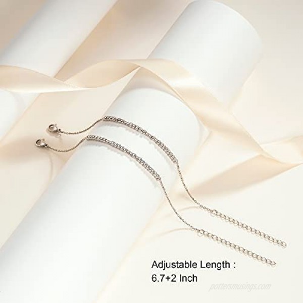 Shonyin Morse Code Bracelets 2 PCS Matching Adjustable Bracelet for Women Men Ideal Gifts for Besties Friends Mother Daughter Couple