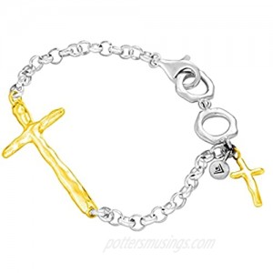 Silpada 'in Good Faith' Organic Cross Bracelet in Sterling Silver  8.25"